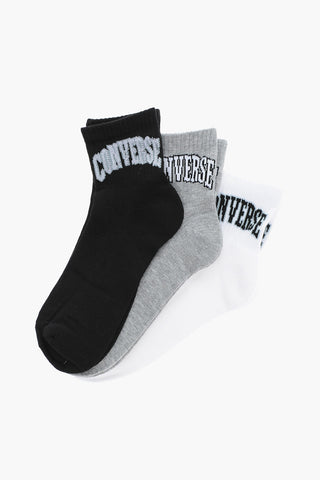 Set 3 Pairs of Stretch Socks with Embroidered Logo
