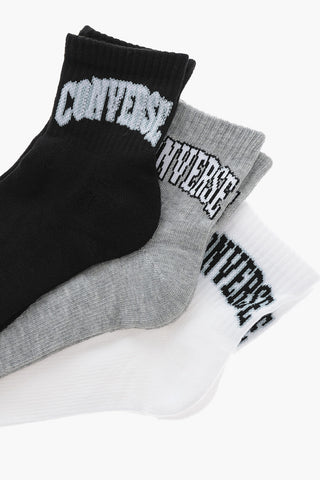 Set 3 Pairs of Stretch Socks with Embroidered Logo