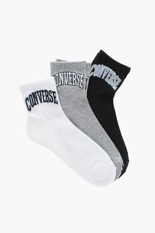 Set 3 Pairs of Stretch Socks with Embroidered Logo