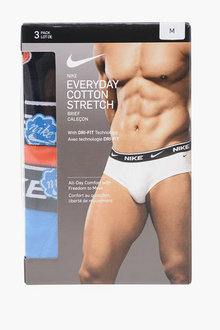 3er-Set Slips aus Stretch-Baumwolle mit Logobund