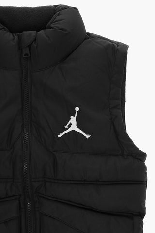 AIR JORDAN Padded Sleeveless Jacket with Printed Logo