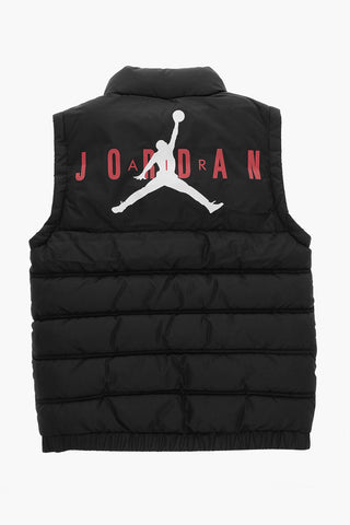 AIR JORDAN Giubbotto Imbottito senza Manica con Logo Stampato