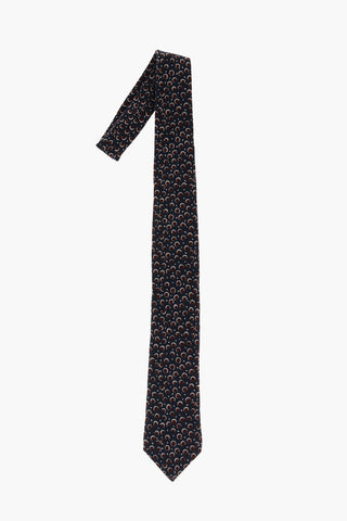 All-Over Embroidered Wool and Silk Tie