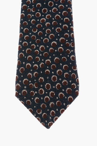 All-Over Embroidered Wool and Silk Tie