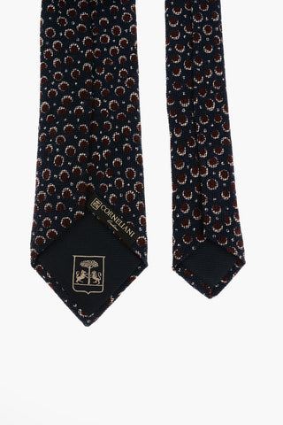 All-Over Embroidered Wool and Silk Tie