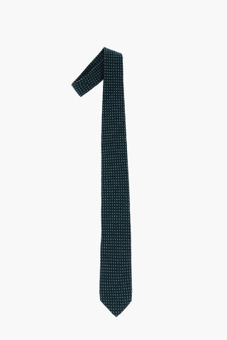 All-Over Embroidered Wool and Silk Tie