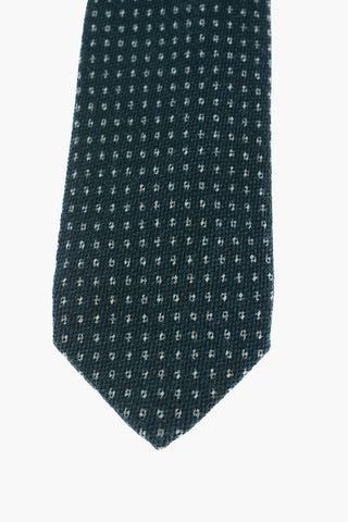 All-Over Embroidered Wool and Silk Tie