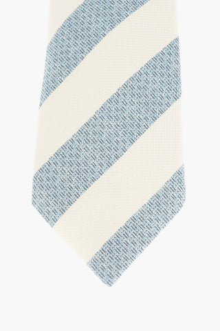 Regimental Striped Two-Tone Silk Tie