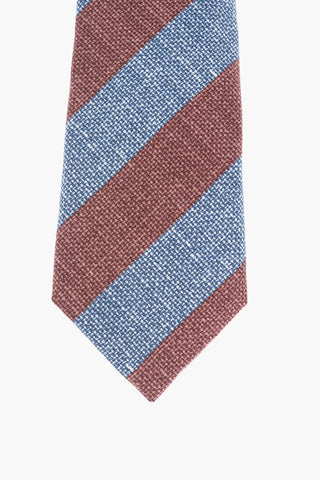 Regimental Striped Two-Tone Silk Tie