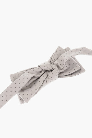 실크 체크 보타이