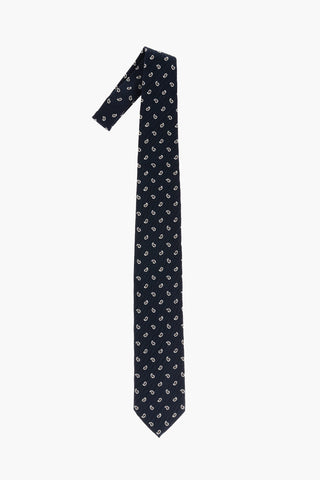 Paisley Patterned Silk Blend Tie