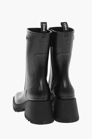 Rubber BETTY Booties with Inner Zip 7cm