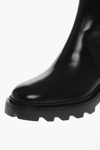 Carrion Sole Leather Chelsea Booties 5cm