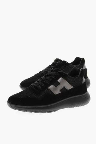 Sneakers INTERACTIVE in Suede con Dettagli Lurex