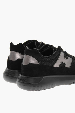 Sneakers INTERACTIVE in Suede con Dettagli Lurex