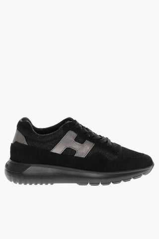 Sneakers INTERACTIVE in Suede con Dettagli Lurex