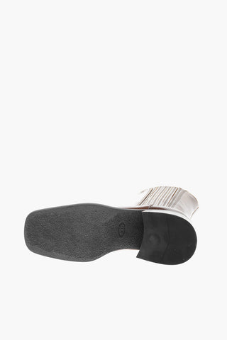 Leather Chelsea Booties with Wood Heel 5cm
