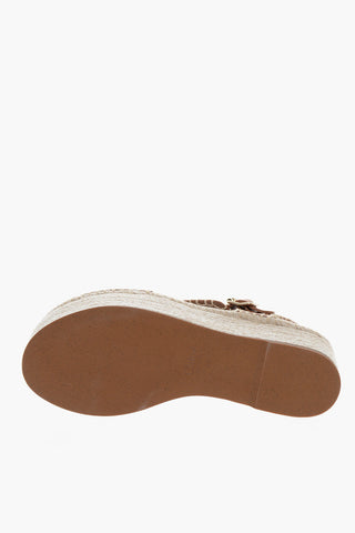 Leather LUCINDA Platform Sandals with Rope Sole