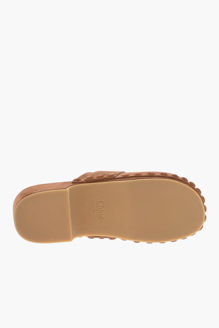 Suede JOY Mules with Covered Wood Heel 5cm