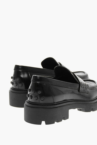 Leather Penny Loafers with Carrion Sole