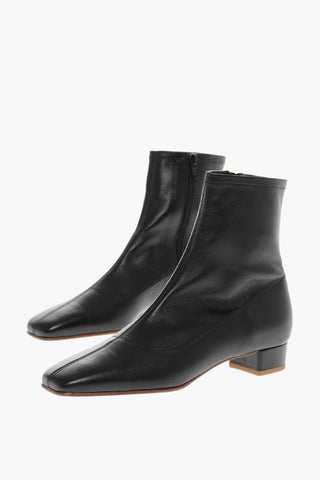 Squared Toe ESTE Leather Booties