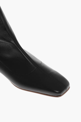 Squared Toe ESTE Leather Booties