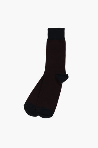 Calzini Bicolore in Misto Cotone con Logo Stampato