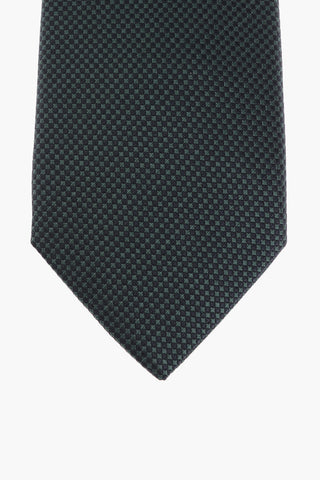 Micro Checked Two-Tone Silk Tie
