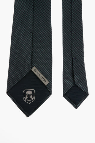 Micro Checked Two-Tone Silk Tie