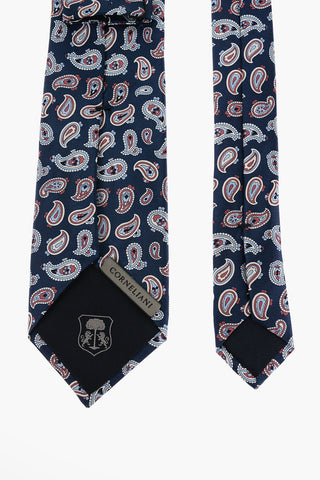 All-Over Paisley Motif Silk Tie