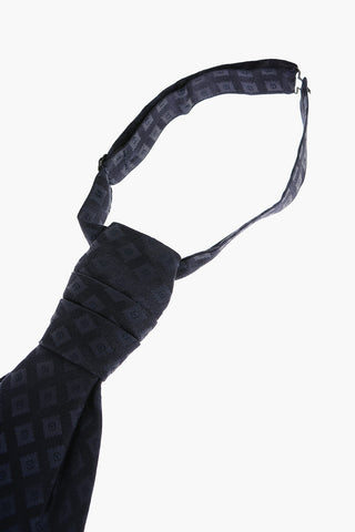 Checked Silk Ascot Tie