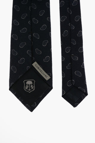 Cravatta in Lana con Motivo Paisley