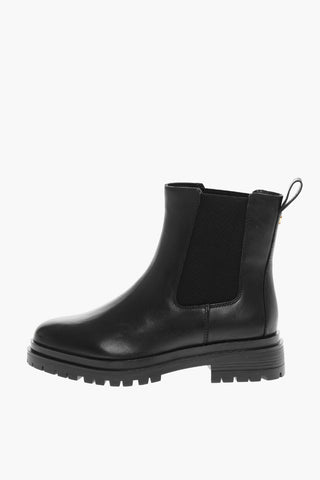 LAUREN Leather CORINNE Chelsea Booties with Carrion Sole