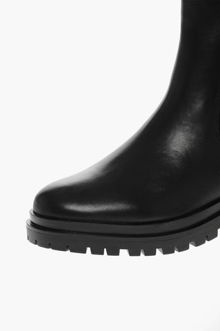 LAUREN Leather CORINNE Chelsea Booties with Carrion Sole