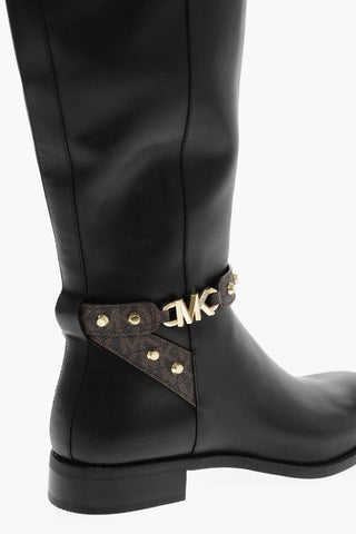 Stivali in Pelle FARRAH con Cinturino Monogram
