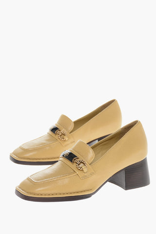 Textured Leather MILLED Loafers with Cuir Sole 6cm