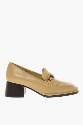 Textured Leather MILLED Loafers with Cuir Sole 6cm