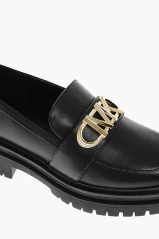 Leather PARKER Loafers with Monogram Buckle