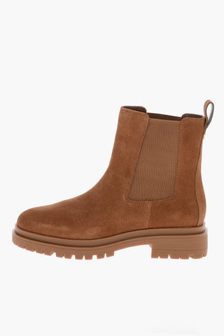 LAUREN Suede CORINNE Chelsea Booties