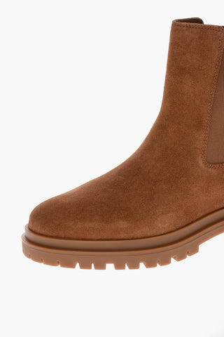 LAUREN Suede CORINNE Chelsea Booties