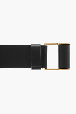 Leather Belt with Golde Buckle 50mm