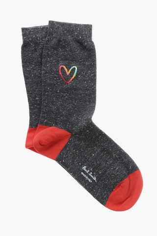 Calzini Lunghi con Cuore Ricamato