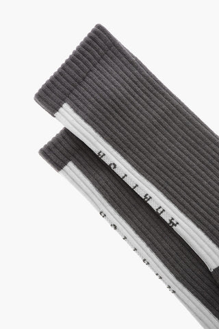 Ribbed BJARKI ARKTISK Long Socks with Embroidered Logo