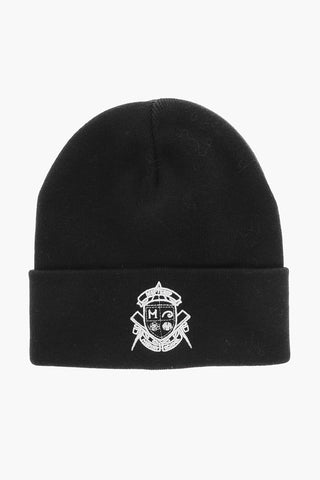 Beanie in Tinta Unita con Logo Ricamato