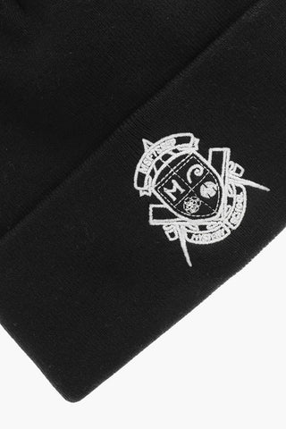 Beanie in Tinta Unita con Logo Ricamato