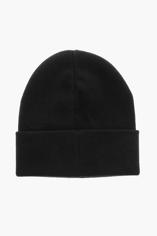 Beanie in Tinta Unita con Logo Ricamato