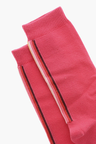 Solid Color Long Socks with Contrast Bands
