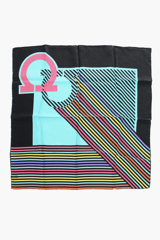 Multicolor Striped Silk Foulard