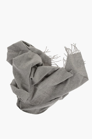 Solid Color ACCOLA Maxi Scarf with Fringes