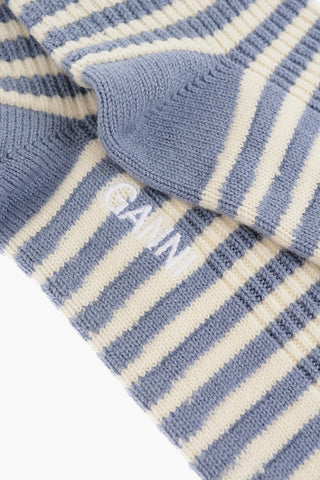 Striped Wool and Cashmere Long Socks